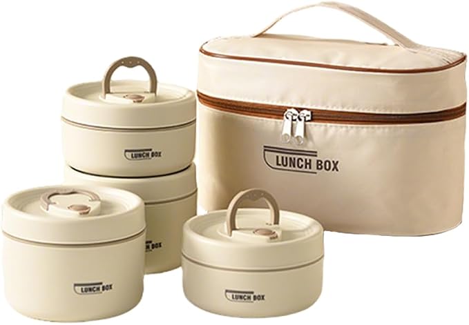 Insulated 4 Portion Lunch Box with Thermal Bag