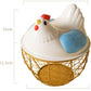 Hen Shaped Egg Basket with Lid - Large Capacity Chicken Egg Holder & Kitchen Storage