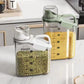Premium Cereal Dispenser - Grain Jar with Measuring Cup