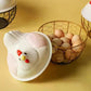 Hen Shaped Egg Basket with Lid - Large Capacity Chicken Egg Holder & Kitchen Storage
