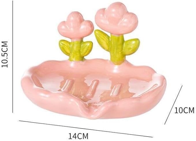 Luxury Tulip Flower Drainable Plastic Soap Holder