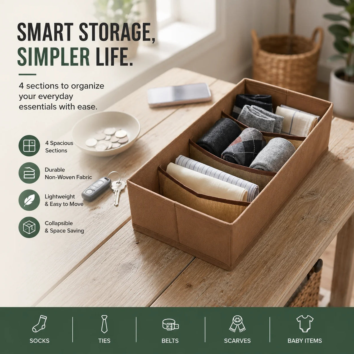4-Grid Drawer & Accessories Organizer by Matrix