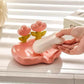 Luxury Tulip Flower Drainable Plastic Soap Holder