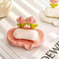 Luxury Tulip Flower Drainable Plastic Soap Holder