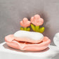 Luxury Tulip Flower Drainable Plastic Soap Holder