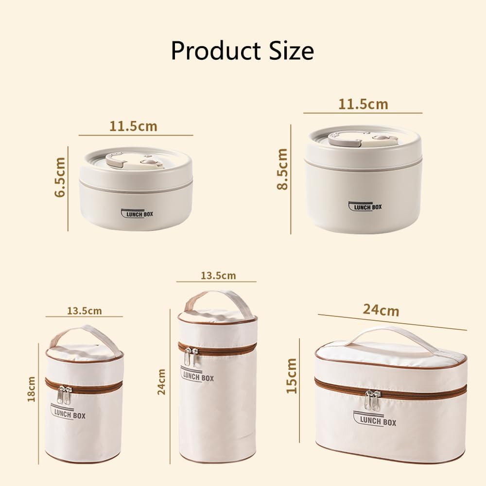 Insulated 4 Portion Lunch Box with Thermal Bag