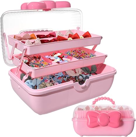 3-Layer Hair Accessories & Jewelry Storage Box