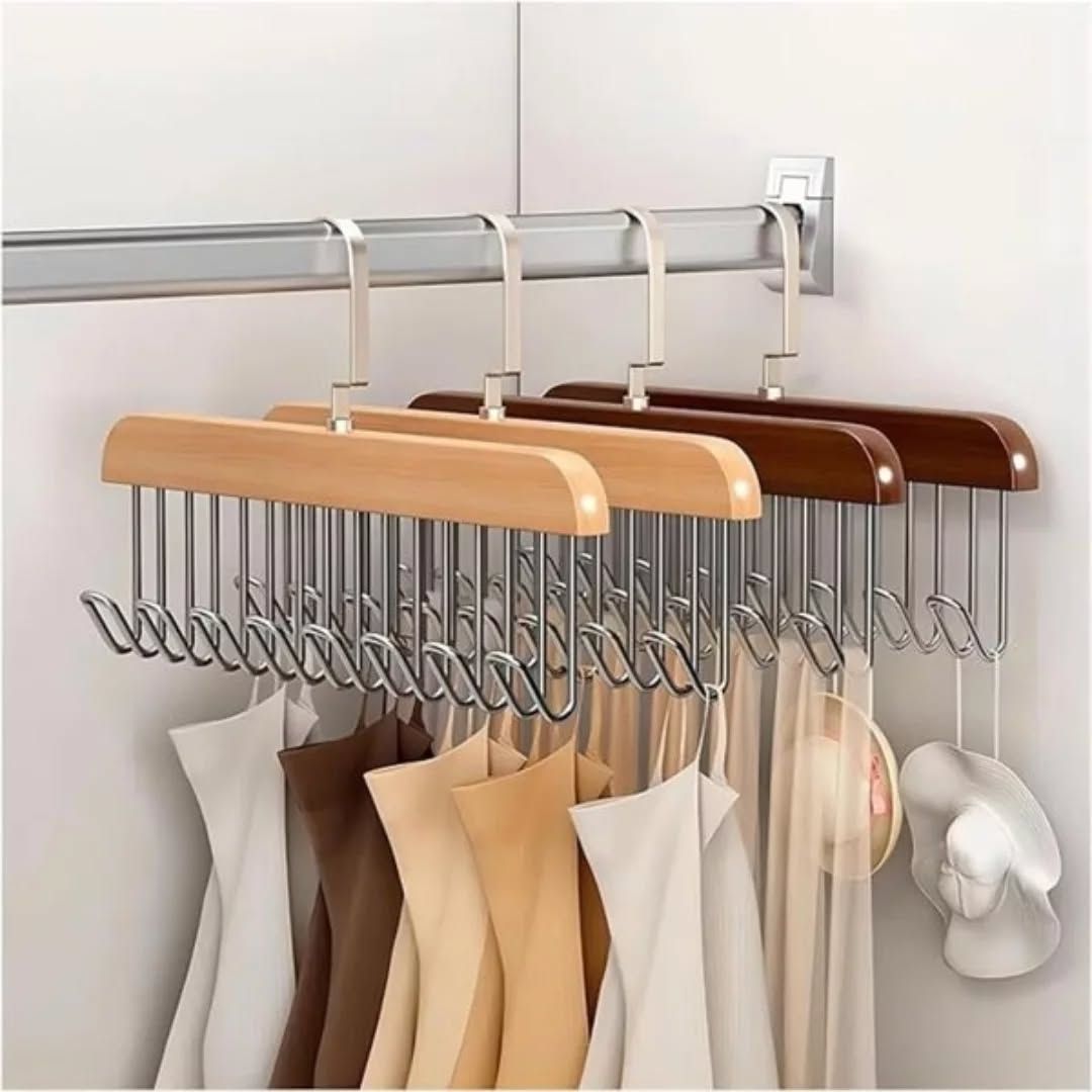 8 Hook Wooden Hanger