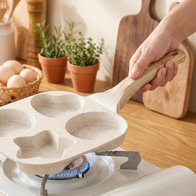 4-Hole Egg Frying Pan with Handle