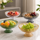Luxury Acrylic Fruit Drain Dish with Removable Base