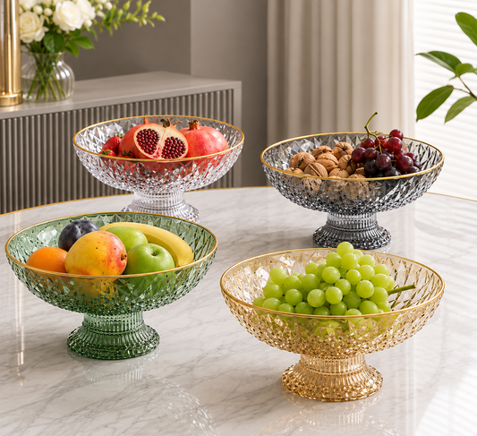 Luxury Acrylic Fruit Drain Dish with Removable Base