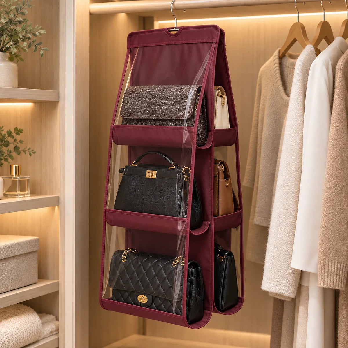 6-Slot Handbags & Purses Organizer by Matrix