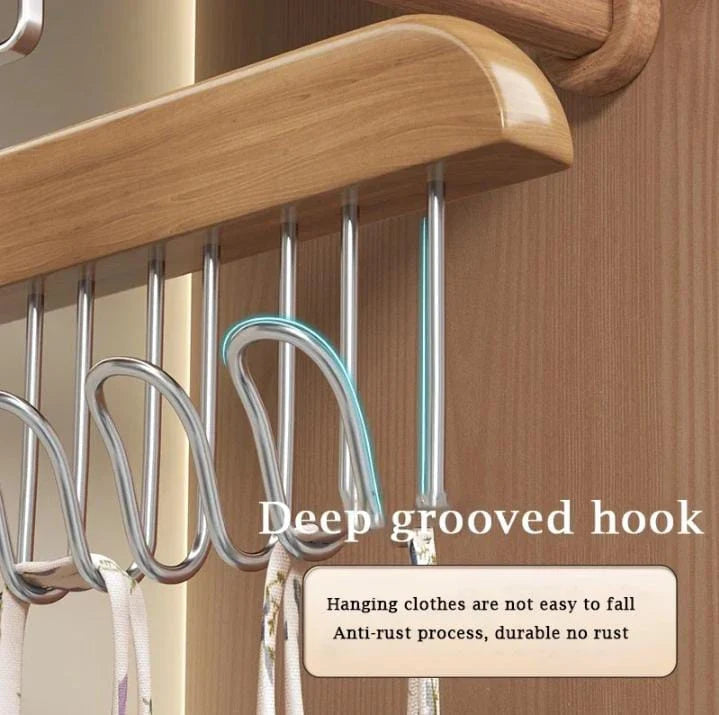 8 Hook Wooden Hanger