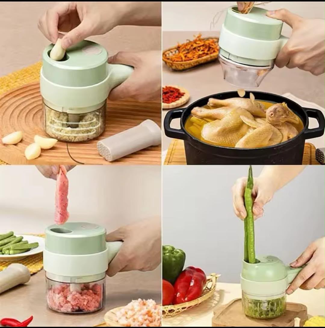 4-in-1 Multifunctional Wireless Electric Vegetable Cutter