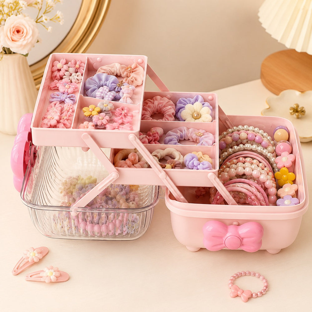3-Layer Hair Accessories & Jewelry Storage Box