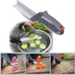 2-in-1 Clever Cutter Knife with Built-In Cutting Board – Handheld Vegetable Slicer