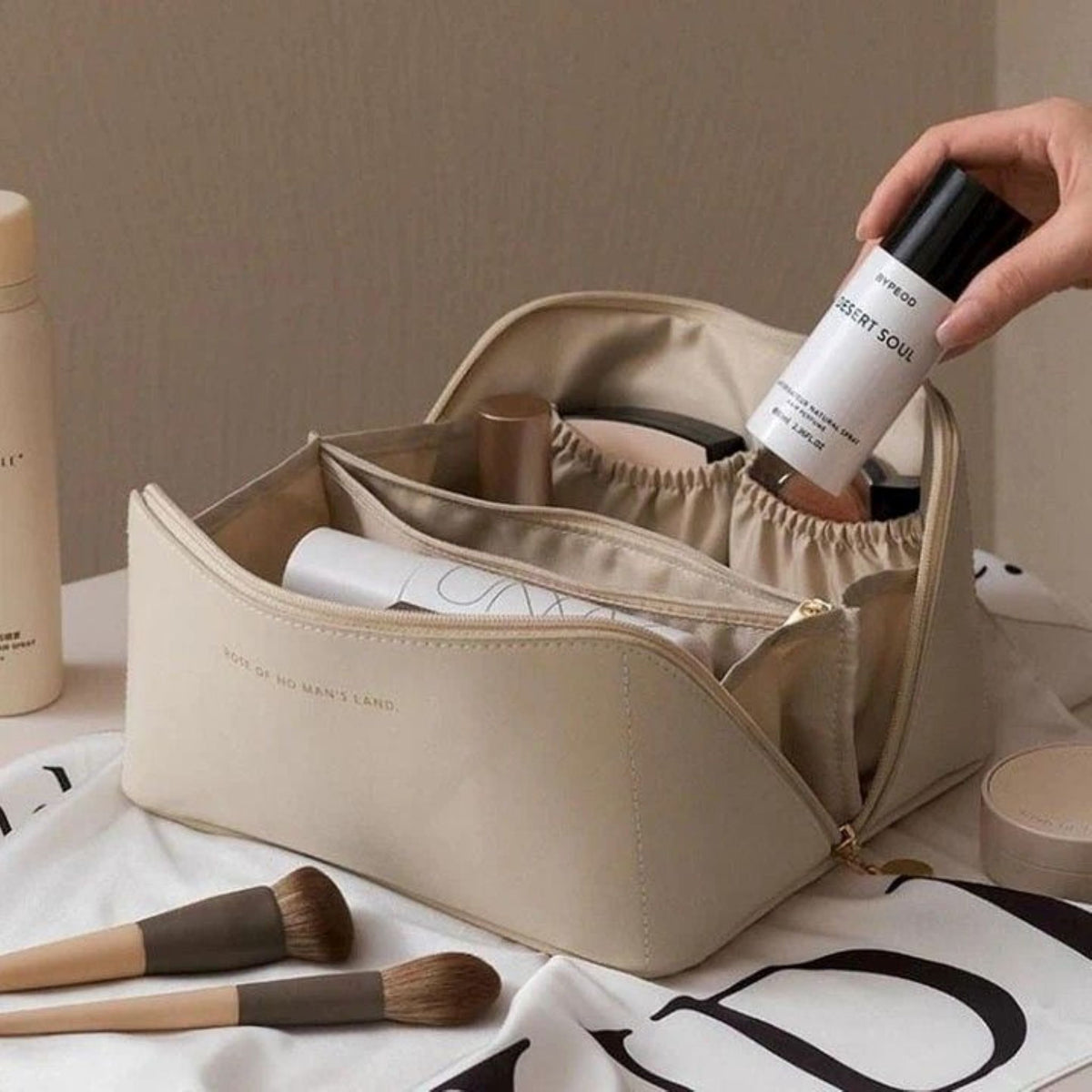 Leather Cosmetic PU Pouch